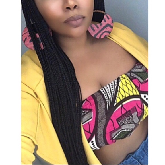 Custom African Print Bandeau - Picture 2 of 2